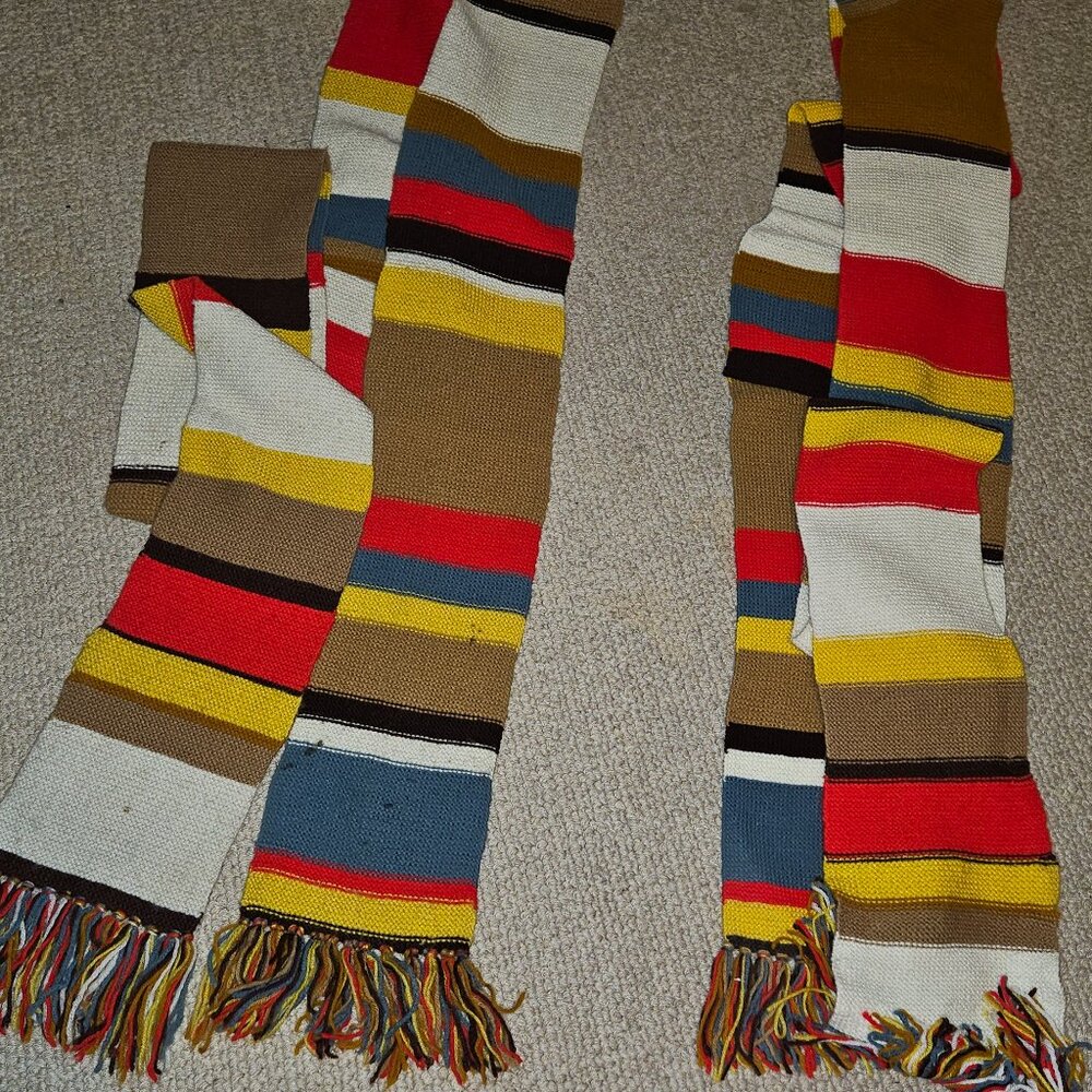 TWO handmade Doctor Who scarves!